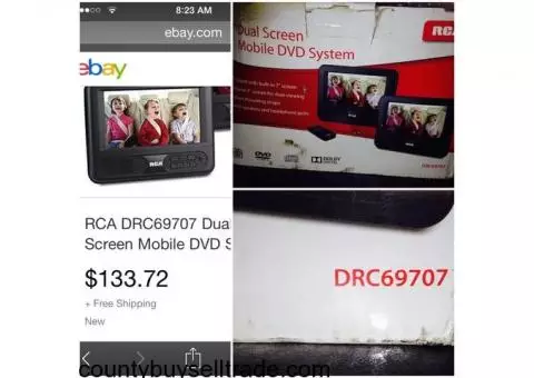 RCA 7' dual screen mobile dvd system